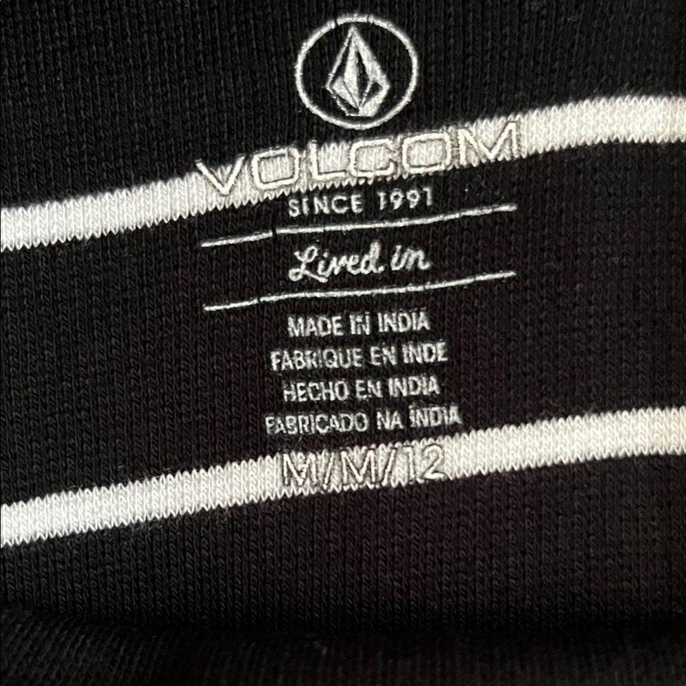 Volcom Black and White Striped Tank Top - Picture 2 of 10